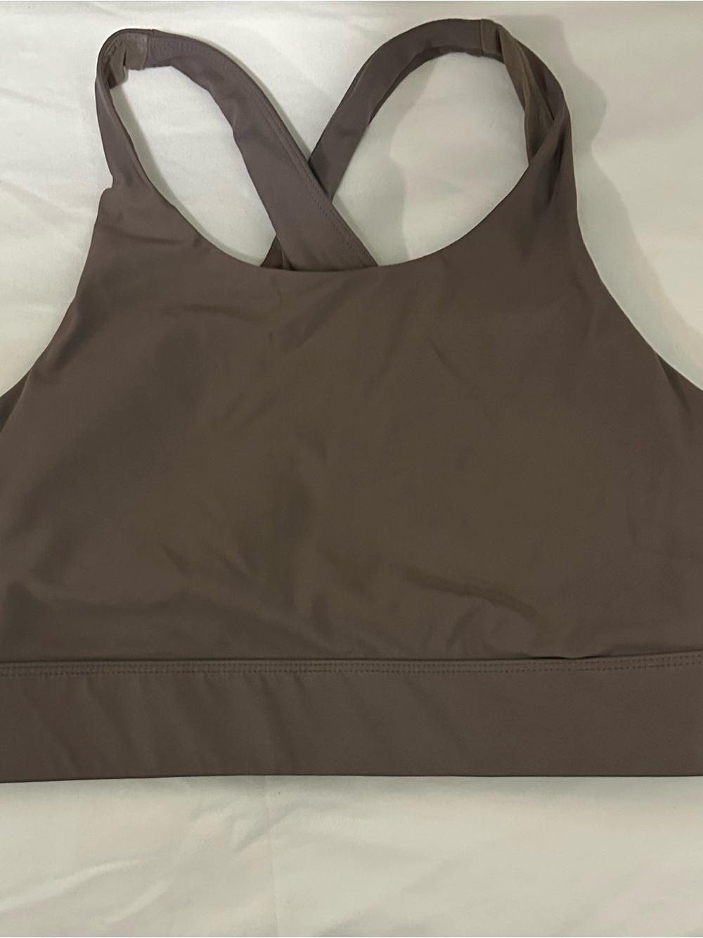 Fabletics Mauve-Brown Crossback Sports Bra